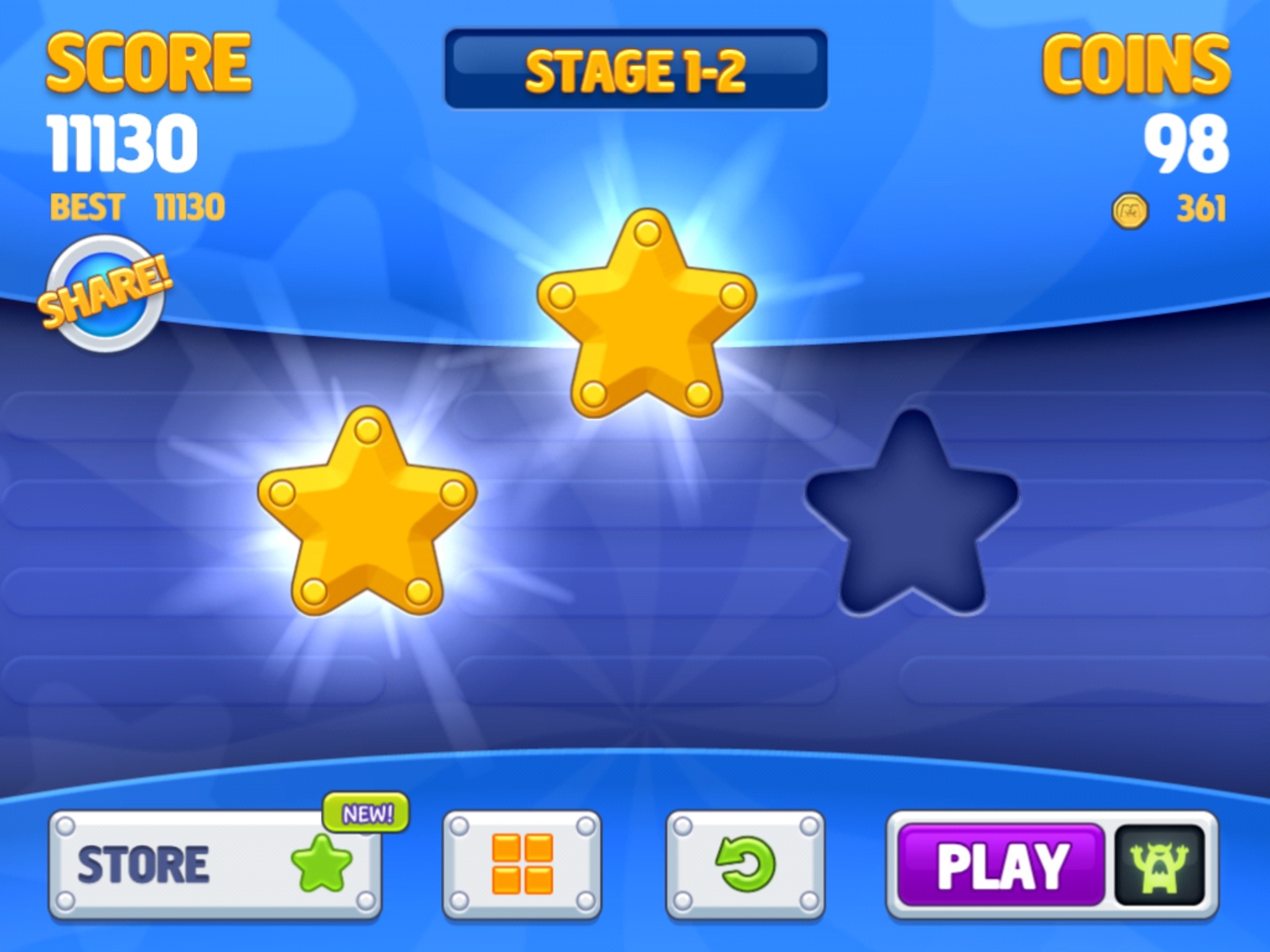 Monsters Inc. Run get all three stars